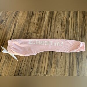 Elementary Kids Light Pink Harem Sweatpants